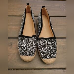 Stuart Weitzman studded Espadrille flats size 6